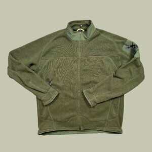 Mountain Hardwear Olive Green Men's Fleece Jacket Gorpcore Size X-Large